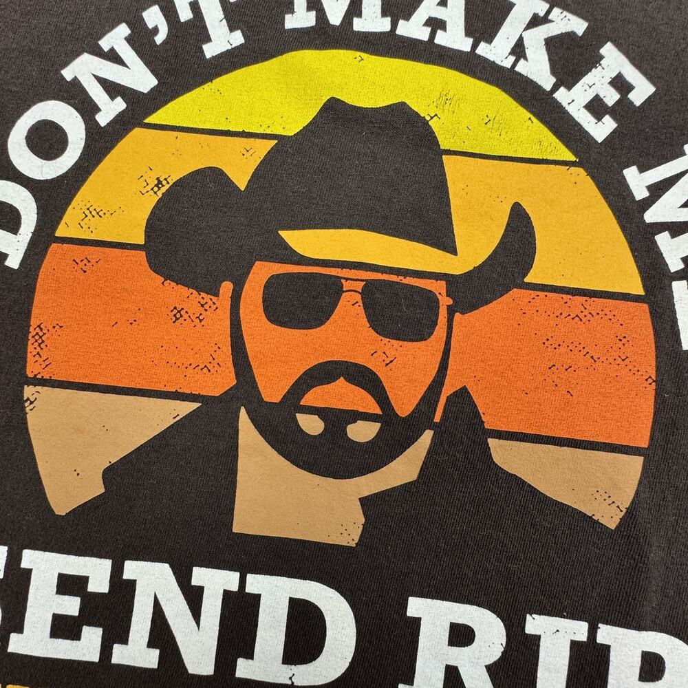 Yellowstone Mens T-Shirt Sz XL Brown "Don't Make Me Send Rip" Dutton Ranch EUC - Picture 10 of 14